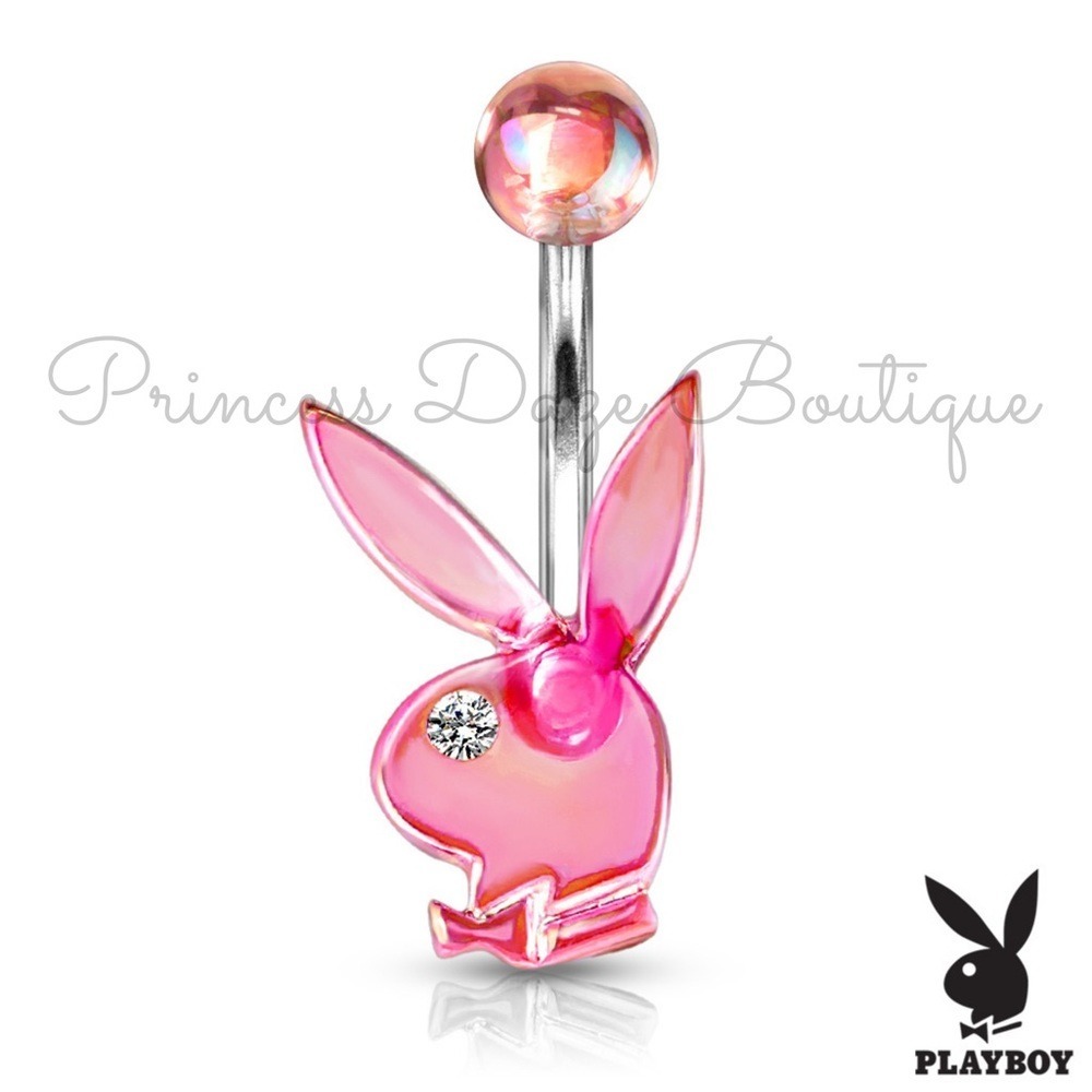 Pink Playboy Belly Button‎ Ring